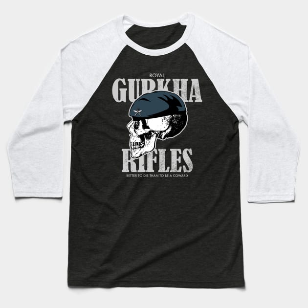 Royal Gurkha Rifles (distressed) Baseball T-Shirt by TCP